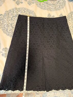 TALBOTS Black Eyelet A-Line Skirt
